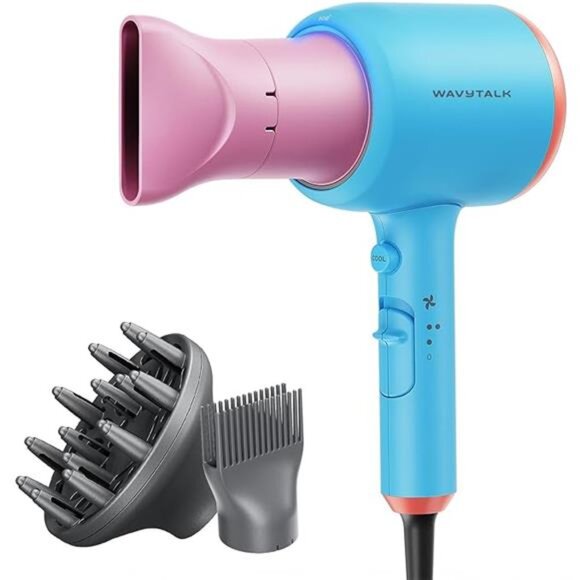 Wavytalk Hair Dryer with Diffuser, Blown Away Ionic Hair Dryer for Curly Hair - Picture 7 of 7